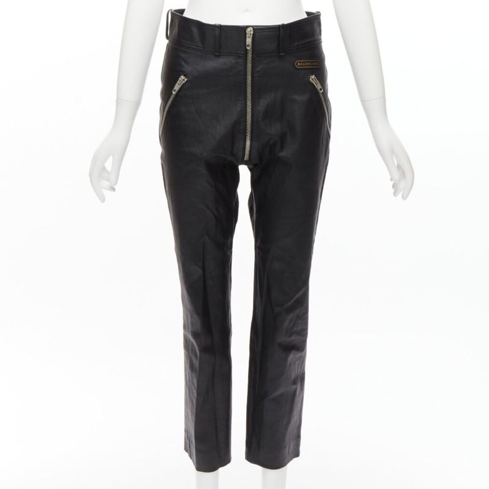Balenciaga 2017 Leather Moto Pants